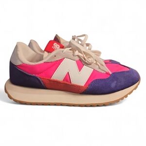 New Balance 237 Sneakers Big Kid Sz 4 Shoes Victory Blue Exuberant Pink GS237EG
